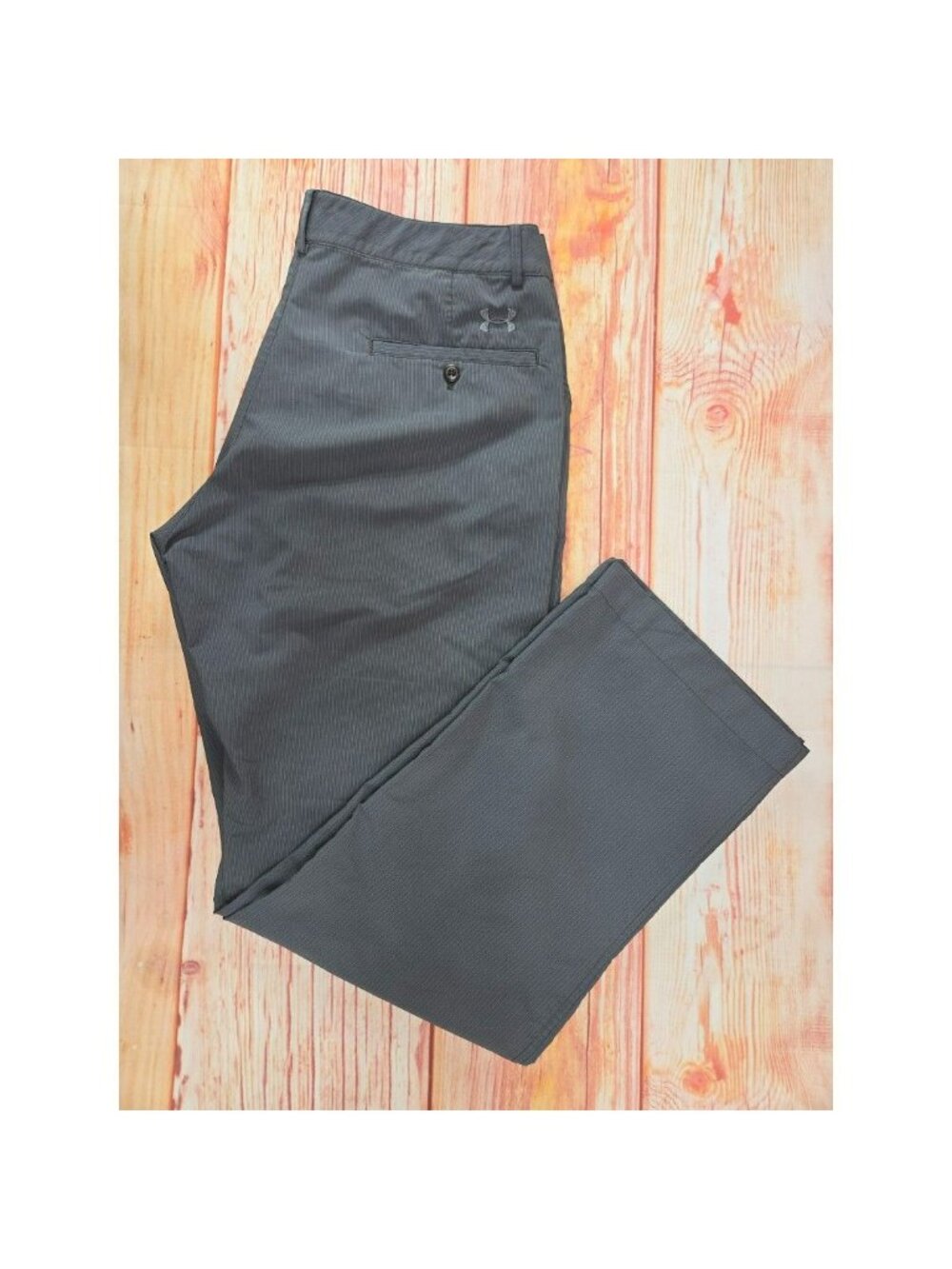 Under Armour Mens Gray Striped Performance Golf Pants 34x32